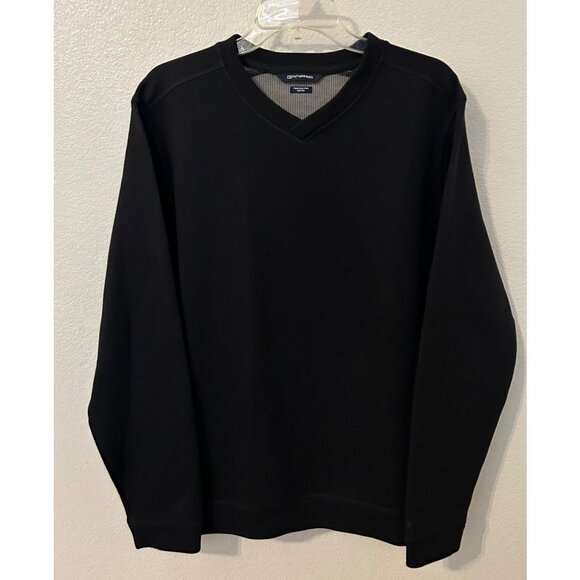 Cutter & Buck Mens V-Neck Sweater  / Sweatshirt Medium Black Preowned Nice - Picture 1 of 8